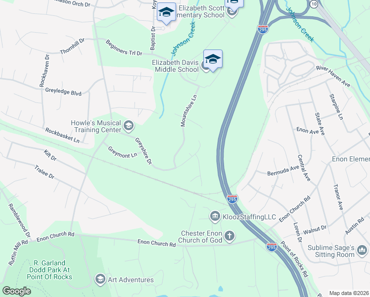 map of restaurants, bars, coffee shops, grocery stores, and more near 14037 Mountshire Lane in Chester