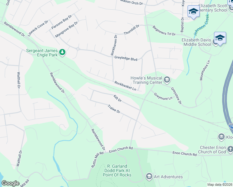 map of restaurants, bars, coffee shops, grocery stores, and more near 242 Kilt Drive in Chester