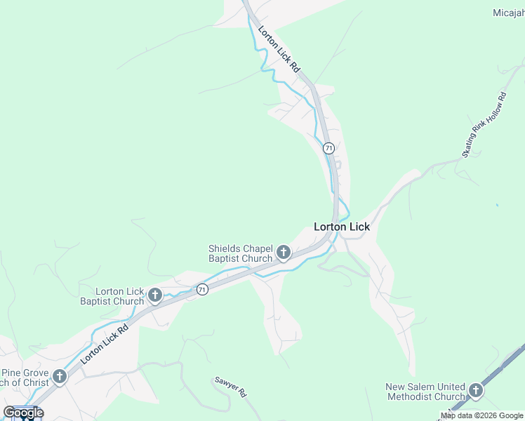 map of restaurants, bars, coffee shops, grocery stores, and more near 1611 Lorton Lick Road in Bluefield