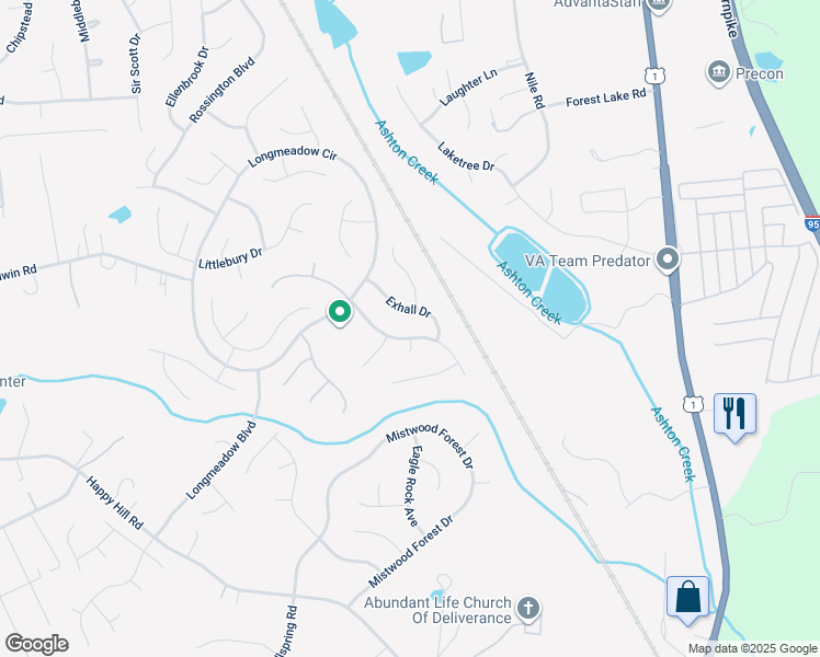 map of restaurants, bars, coffee shops, grocery stores, and more near 13913 Kentwood Forest Dr in Chester