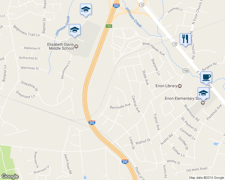 map of restaurants, bars, coffee shops, grocery stores, and more near 14104 Bermuda Point Court in Chester