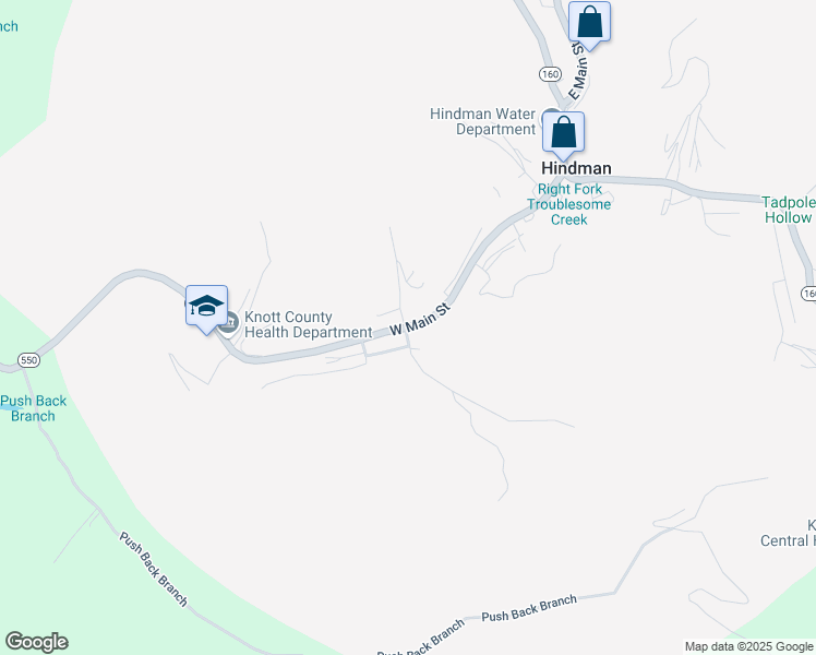 map of restaurants, bars, coffee shops, grocery stores, and more near 85 West Main Street in Hindman