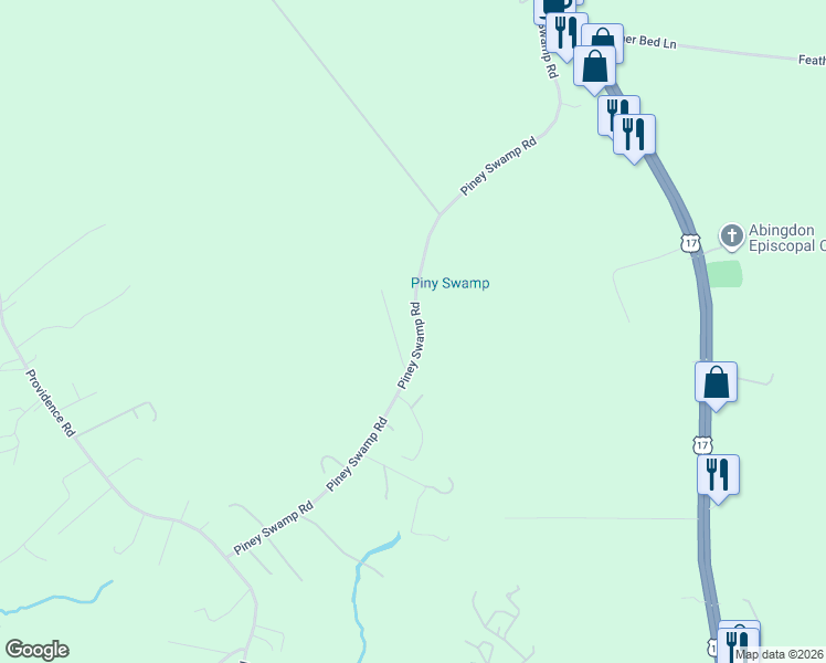 map of restaurants, bars, coffee shops, grocery stores, and more near 4281 Millen Lane in Gloucester County
