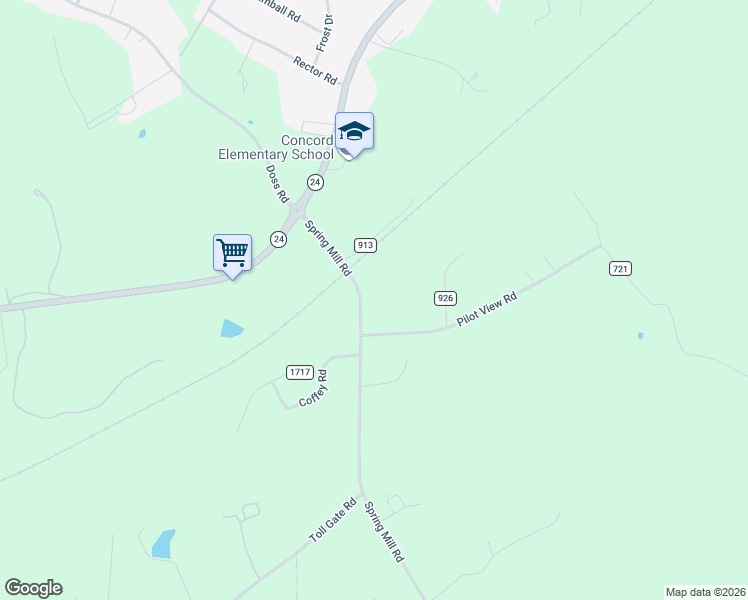 map of restaurants, bars, coffee shops, grocery stores, and more near 226-242 Spring Mill Road in Concord