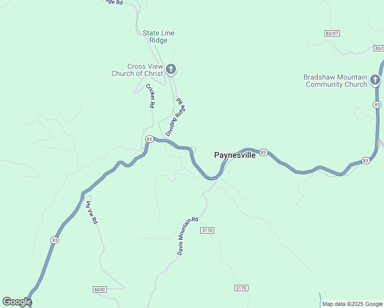 map of restaurants, bars, coffee shops, grocery stores, and more near West Virginia 83 in Jolo