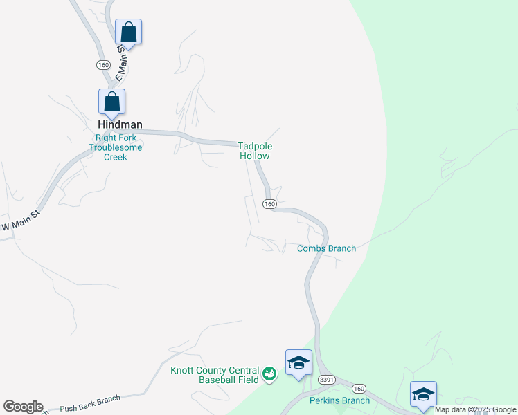 map of restaurants, bars, coffee shops, grocery stores, and more near 27-199 Sunset Street in Hindman