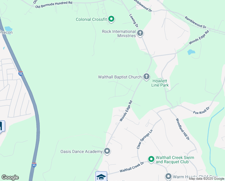 map of restaurants, bars, coffee shops, grocery stores, and more near 14112 Woodsacre Lane in Chesterfield County