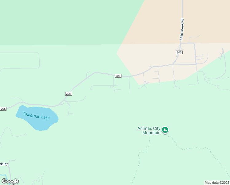 map of restaurants, bars, coffee shops, grocery stores, and more near 98 Misty Lane in Durango