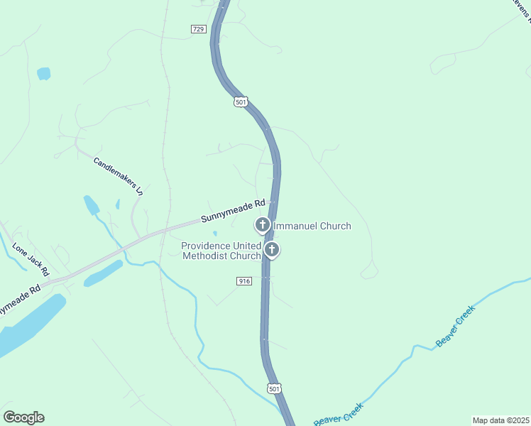 map of restaurants, bars, coffee shops, grocery stores, and more near Turf Road in Campbell County