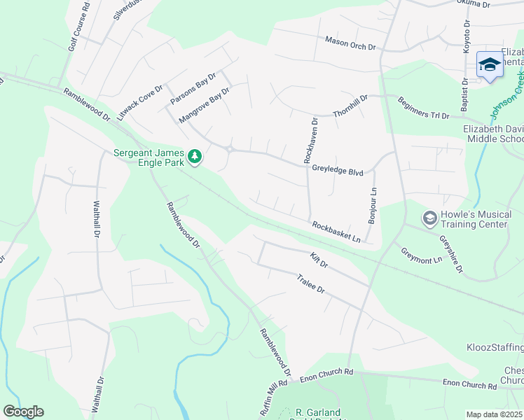 map of restaurants, bars, coffee shops, grocery stores, and more near 1107 Rockbasket Lane in Chester