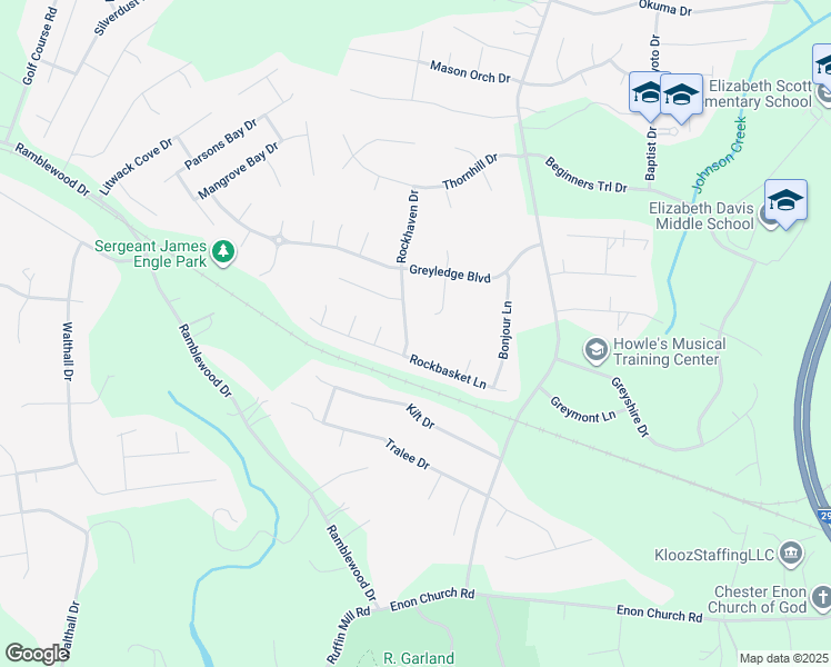 map of restaurants, bars, coffee shops, grocery stores, and more near 14019 Rockhaven Drive in Chester
