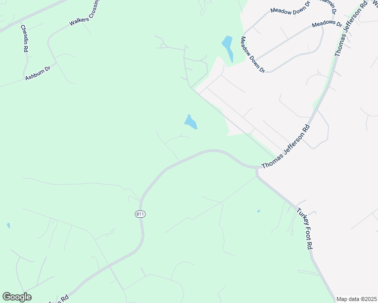 map of restaurants, bars, coffee shops, grocery stores, and more near 3991 Thomas Jefferson Road in Forest