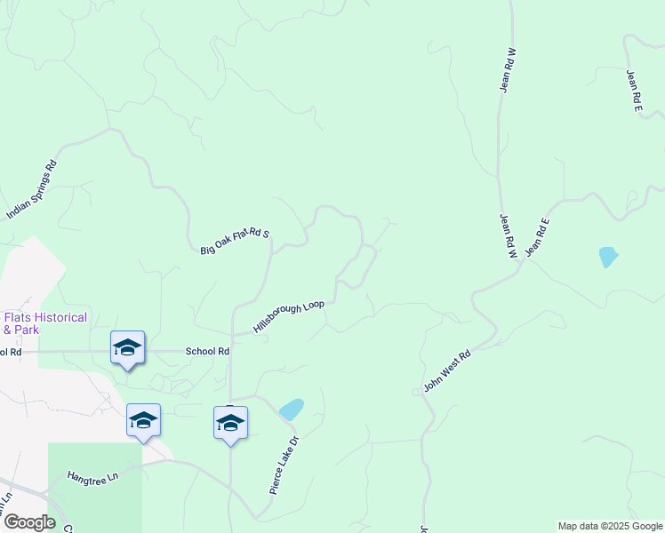 map of restaurants, bars, coffee shops, grocery stores, and more near 40373 Hillsborough Loop in Oakhurst