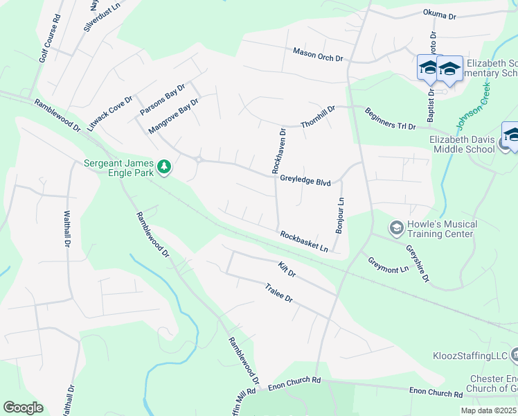map of restaurants, bars, coffee shops, grocery stores, and more near 14002 Rockbasket Terrace in Chester