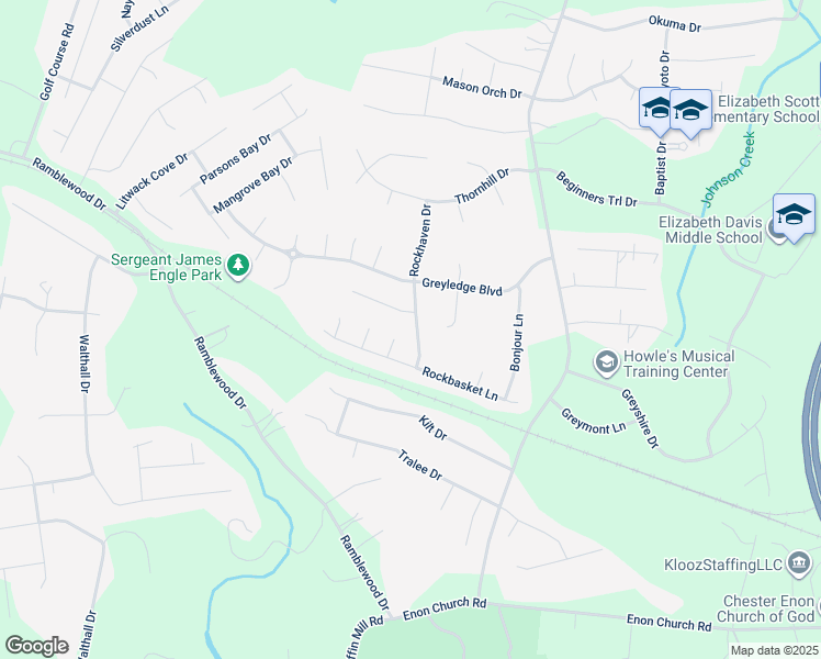 map of restaurants, bars, coffee shops, grocery stores, and more near 14006 Rockhaven Drive in Chester