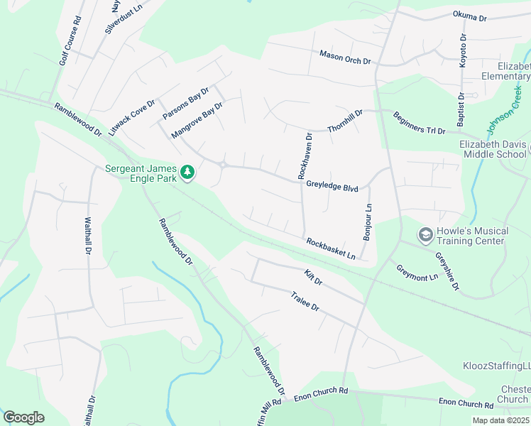 map of restaurants, bars, coffee shops, grocery stores, and more near 14020 Rockbasket Place in Chester