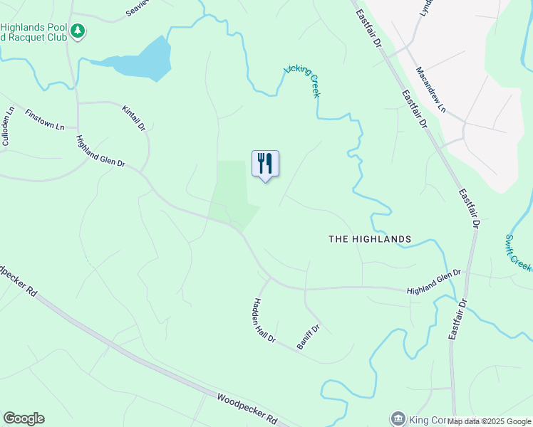 map of restaurants, bars, coffee shops, grocery stores, and more near 11912 Dunnottar Terrace in Chesterfield
