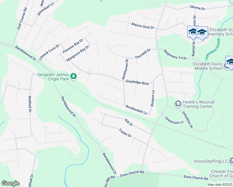 map of restaurants, bars, coffee shops, grocery stores, and more near 14002 Rockbasket Terrace in Chester