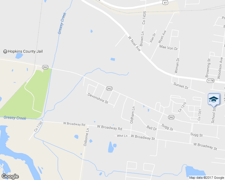 map of restaurants, bars, coffee shops, grocery stores, and more near 1200 West Center Street in Madisonville