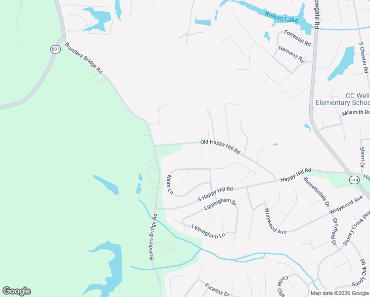 map of restaurants, bars, coffee shops, grocery stores, and more near 13124 South Happy Hill Road in Chester