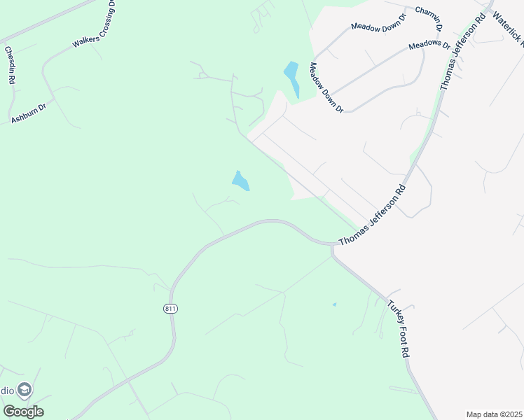 map of restaurants, bars, coffee shops, grocery stores, and more near 3941 Thomas Jefferson Road in Forest