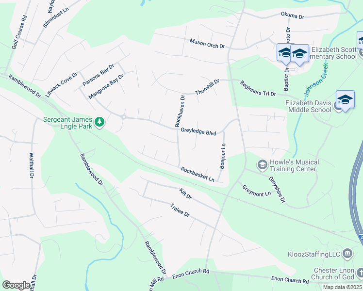 map of restaurants, bars, coffee shops, grocery stores, and more near 14001 Rockhaven Drive in Chester