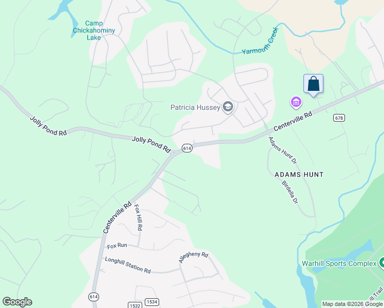 map of restaurants, bars, coffee shops, grocery stores, and more near 6150 Centerville Rd in Williamsburg