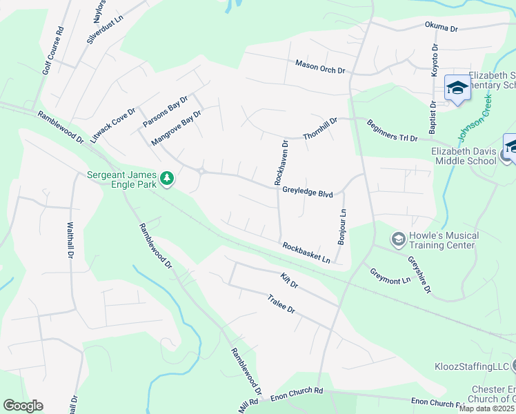map of restaurants, bars, coffee shops, grocery stores, and more near 919 Rockhaven Court in Chester