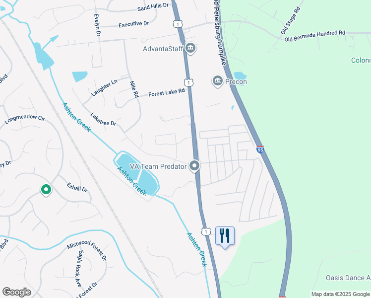 map of restaurants, bars, coffee shops, grocery stores, and more near 14000 Route 1 in Chester