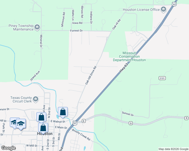map of restaurants, bars, coffee shops, grocery stores, and more near 101 Wyn Street in Houston
