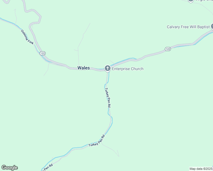 map of restaurants, bars, coffee shops, grocery stores, and more near 137 Turkey Pen Road in Virgie