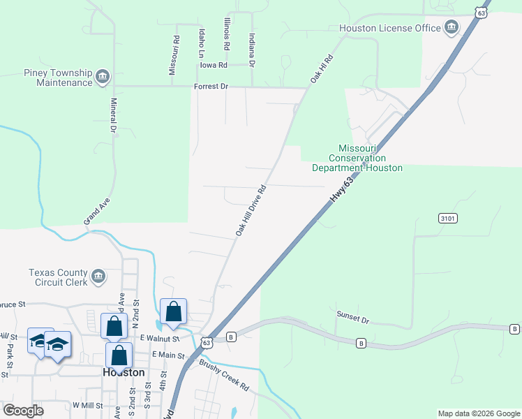 map of restaurants, bars, coffee shops, grocery stores, and more near 101 Wyn Street in Houston
