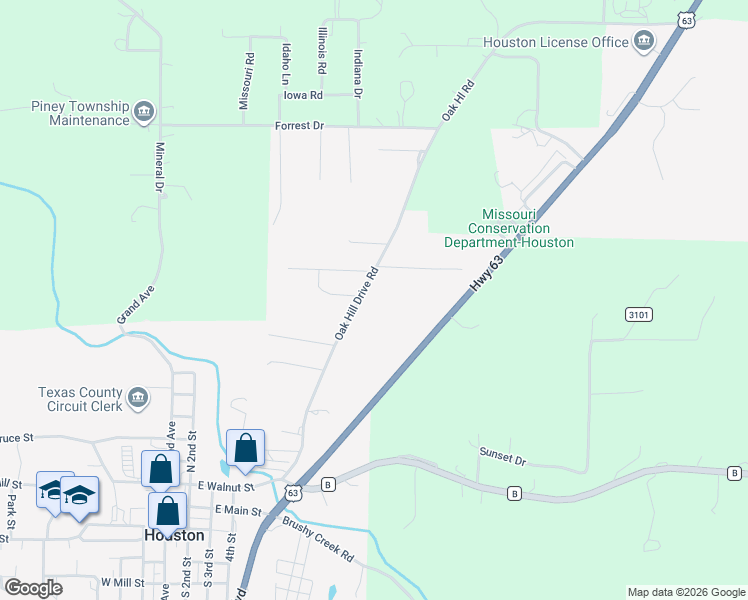 map of restaurants, bars, coffee shops, grocery stores, and more near 101 Wyn Street in Houston