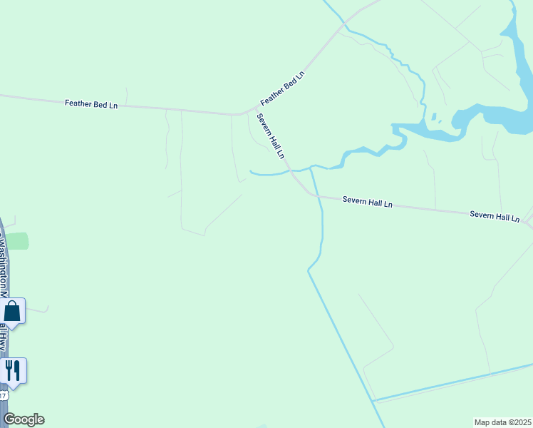 map of restaurants, bars, coffee shops, grocery stores, and more near 4274 South Outapocket Lane in Gloucester