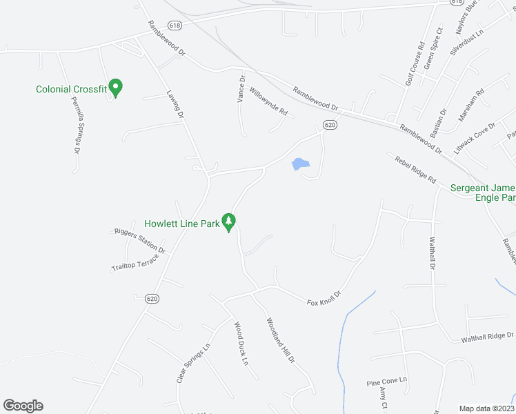 map of restaurants, bars, coffee shops, grocery stores, and more near 14001 Howlett Line Drive in Colonial Heights