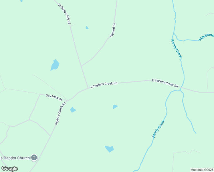 map of restaurants, bars, coffee shops, grocery stores, and more near 24139-26603 E Sayler's Creek Rd in Amelia