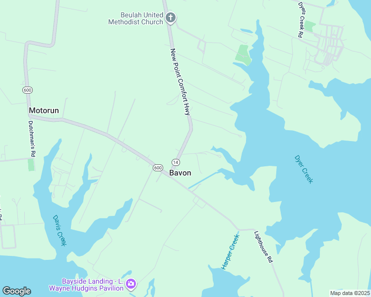 map of restaurants, bars, coffee shops, grocery stores, and more near 8117 New Point Comfort Highway in Port Haywood