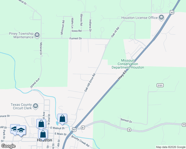 map of restaurants, bars, coffee shops, grocery stores, and more near 107 Wyn Street in Houston