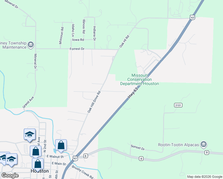 map of restaurants, bars, coffee shops, grocery stores, and more near 651 Plainview Drive in Houston