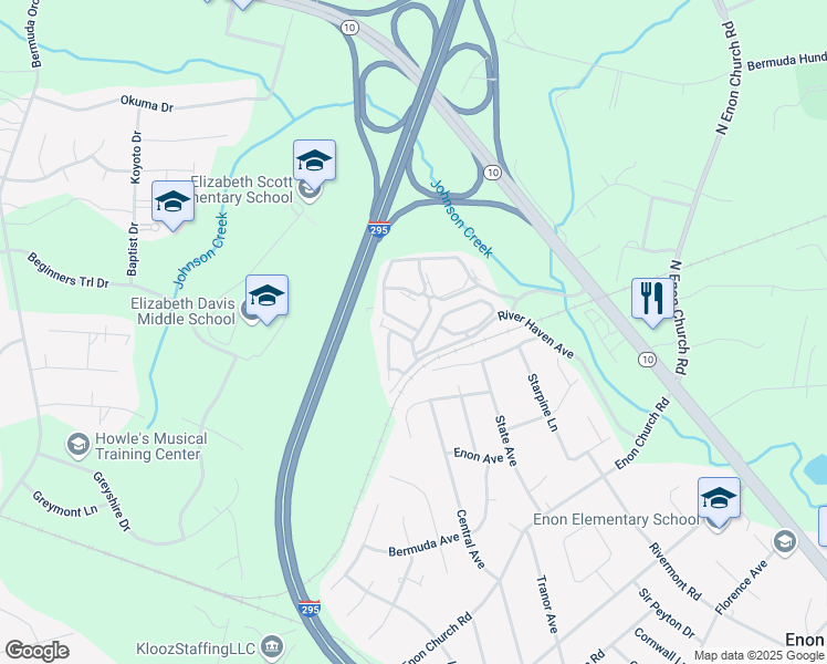 map of restaurants, bars, coffee shops, grocery stores, and more near 13701 River Walk Place in Chester