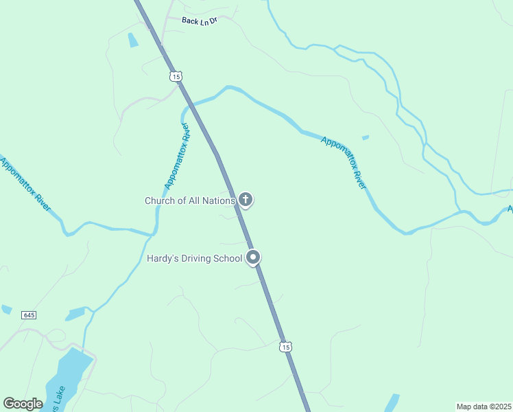 map of restaurants, bars, coffee shops, grocery stores, and more near 1360 Sheppards Road in Farmville