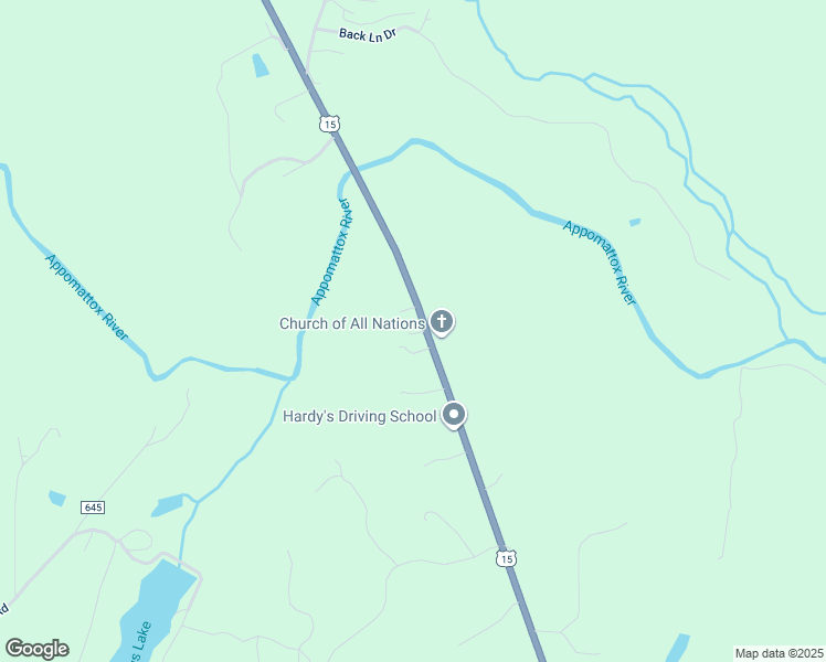 map of restaurants, bars, coffee shops, grocery stores, and more near 1415 Sheppards Road in Farmville