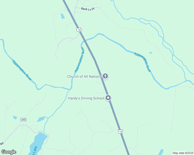 map of restaurants, bars, coffee shops, grocery stores, and more near 1415 Sheppards Road in Farmville