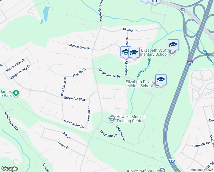 map of restaurants, bars, coffee shops, grocery stores, and more near 504 Wellshire Place in Chester