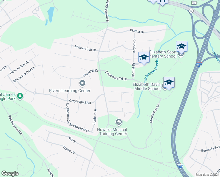 map of restaurants, bars, coffee shops, grocery stores, and more near 502 Wellshire Place in Chester