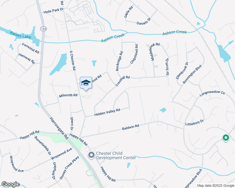 map of restaurants, bars, coffee shops, grocery stores, and more near 4008 Belspring Road in Chester
