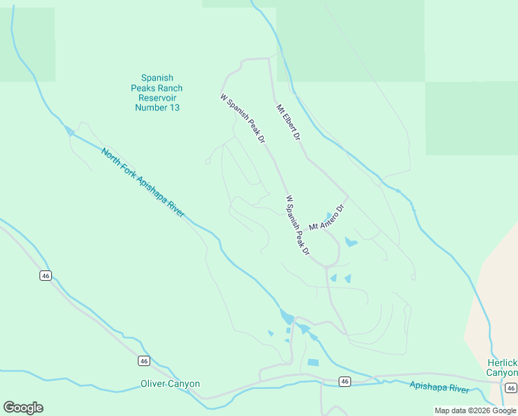map of restaurants, bars, coffee shops, grocery stores, and more near Windy Ridge Road in Aguilar