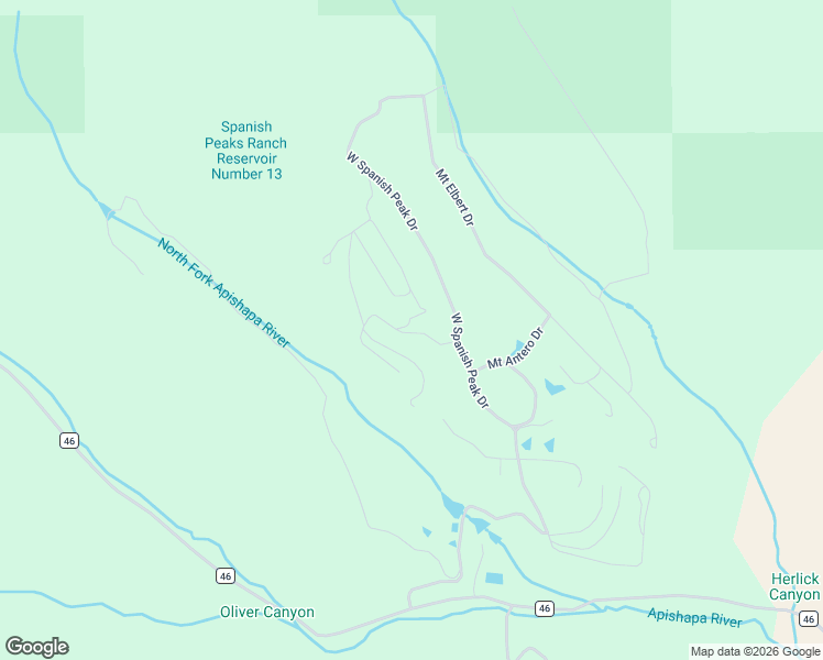 map of restaurants, bars, coffee shops, grocery stores, and more near Windy Ridge Road in Aguilar
