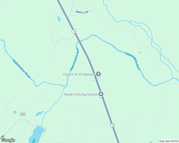 map of restaurants, bars, coffee shops, grocery stores, and more near 1471 Sheppards Road in Farmville