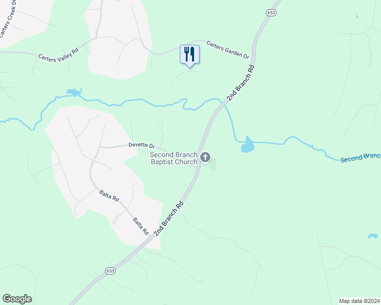 map of restaurants, bars, coffee shops, grocery stores, and more near 12212 2nd Branch Road in Chesterfield